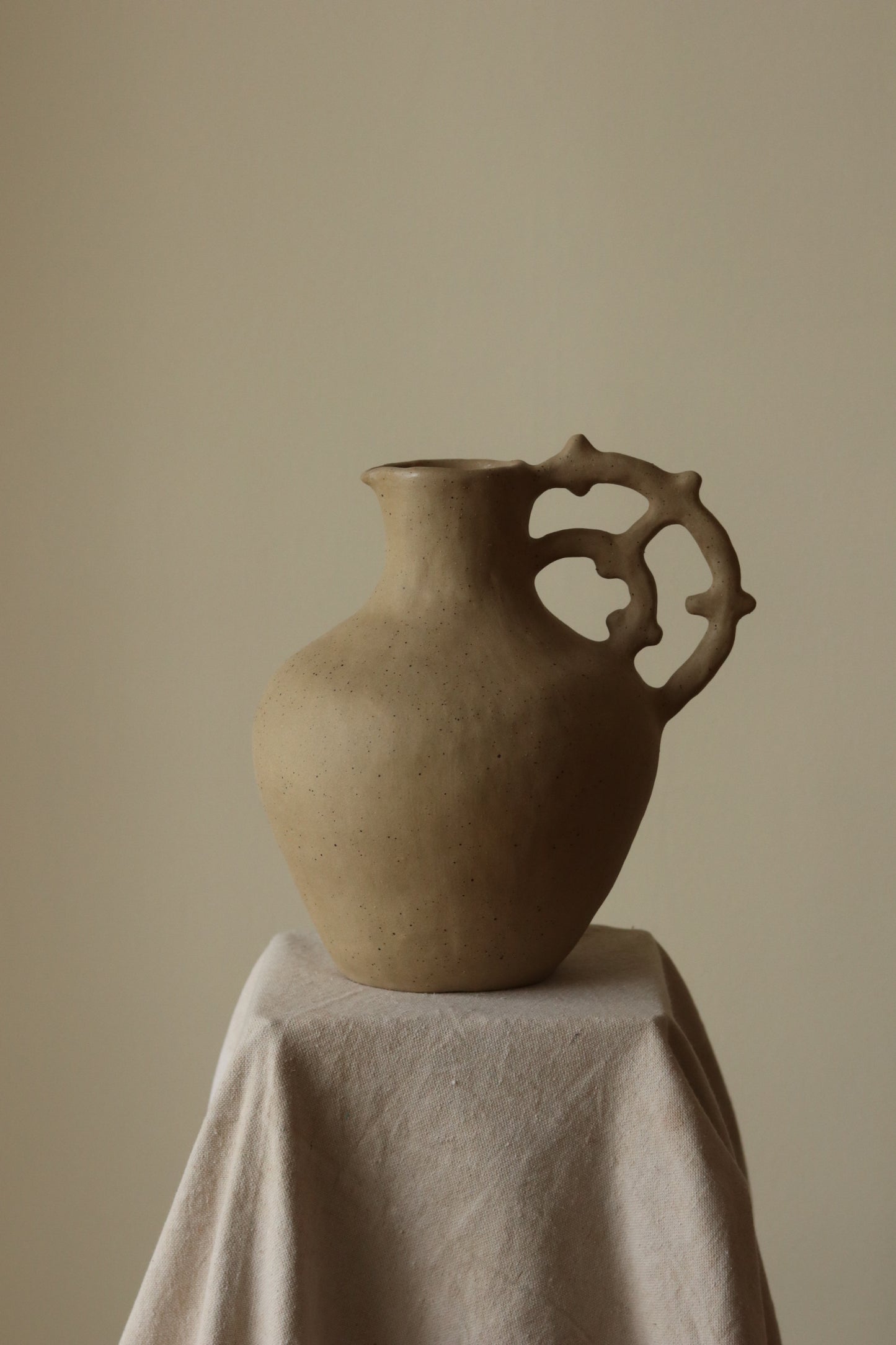 10.5" Gathered Earth Pitcher